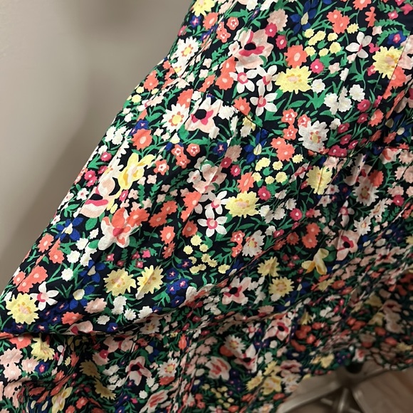 TOMMY Hilfiger Floral Sleeveless Front Button Shirt Midi A-line dress size 2 - Picture 11 of 17